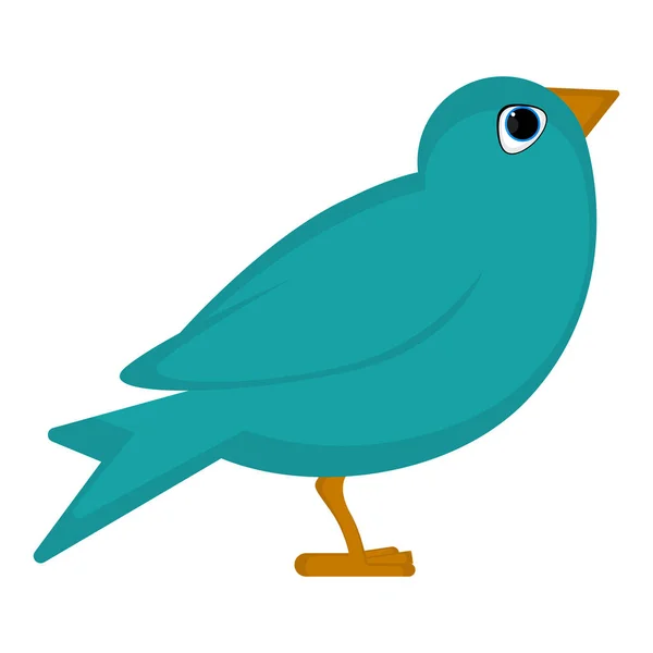 Aranyos kék madár — Stock Vector