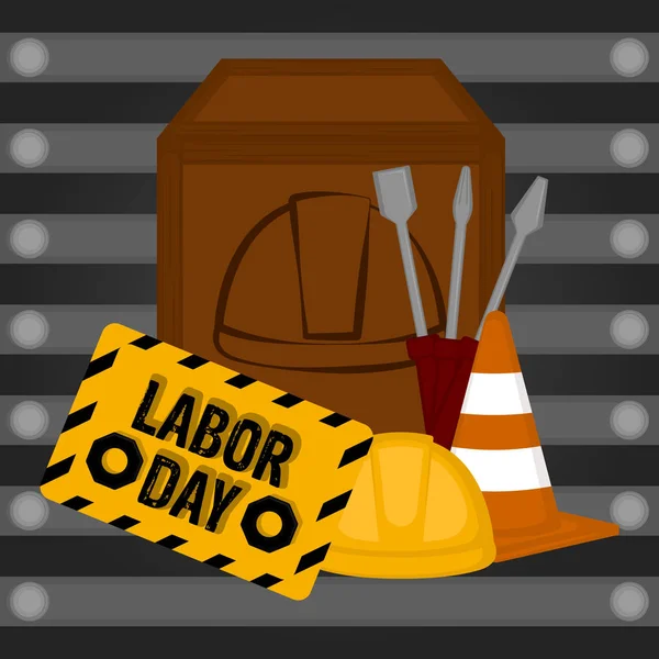 İşçi Bayramı posteri — Stok Vektör