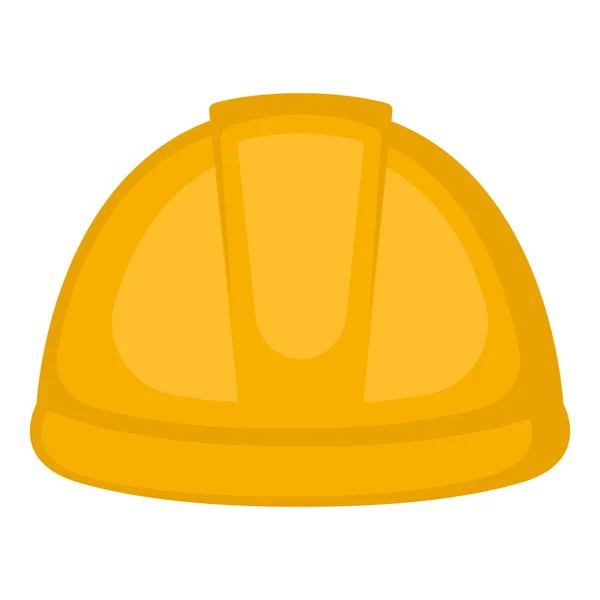 Capacete de construção amarelo isolado — Vetor de Stock