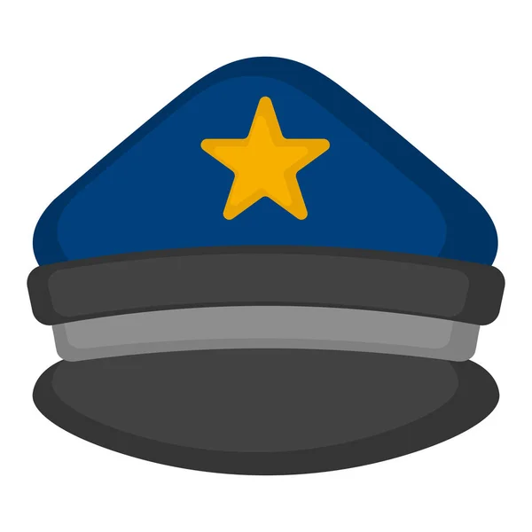 Geïsoleerde politie Cap — Stockvector