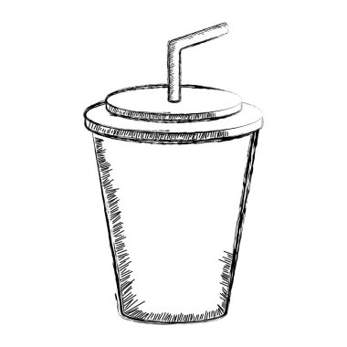 Bir soda izole kroki