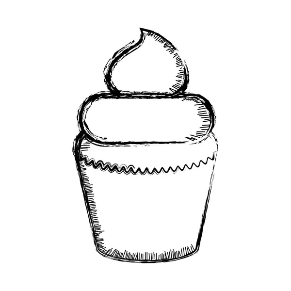 冰淇淋的孤立复古素描 — 图库矢量图片