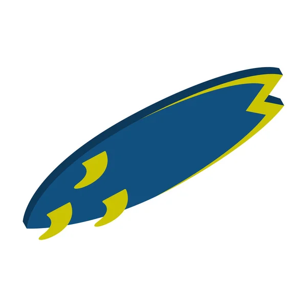 Geïsoleerde gekleurde surfplank — Stockvector