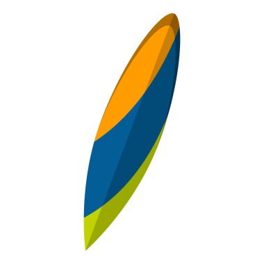 İzole renkli sörf tahtası