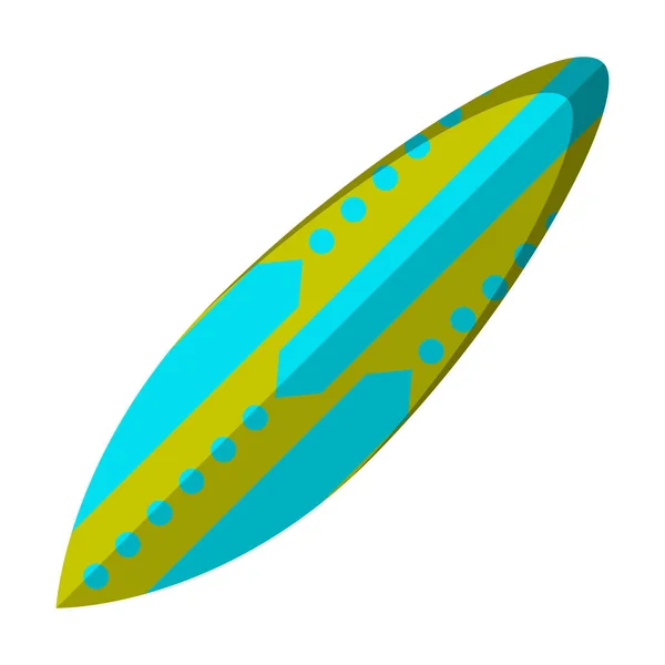 Planche de surf de couleur isolée — Image vectorielle