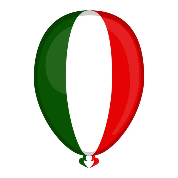 Una bandera en forma de globo de Italia — Archivo Imágenes Vectoriales