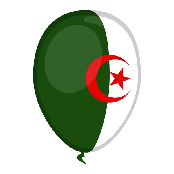 Balon w kształcie flagi Algierii — Wektor stockowy