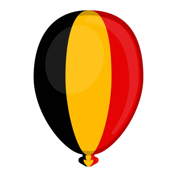 Sebuah balon berbentuk bendera Belgia - Stok Vektor