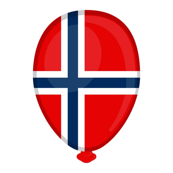 Bandeira em forma de balão da Noruega — Vetor de Stock