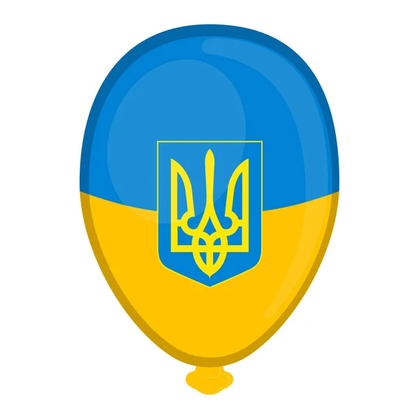 En ballong formad flagga av Ukraina — Stock vektor