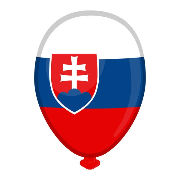 En ballong formad flagga av Slovakien — Stock vektor