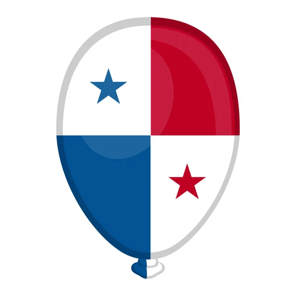 Una bandera en forma de globo de Panamá — Archivo Imágenes Vectoriales