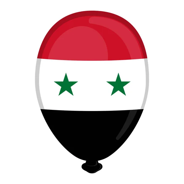 Μια σημαία με σχήμα μπαλόνι της Συρίας — Διανυσματικό Αρχείο