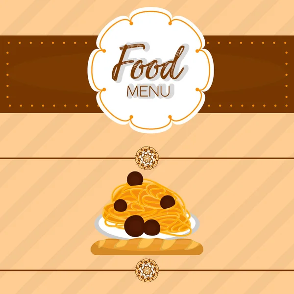 Voedsel menu afbeelding — Stockvector