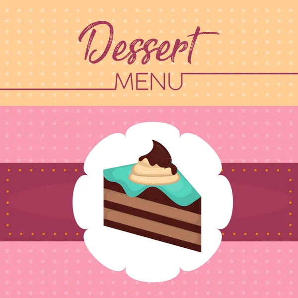 Dessert menu illustratie — Stockvector