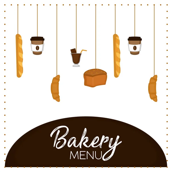 Bakkerij menu illustratie — Stockvector