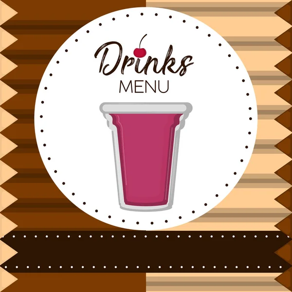 Illustration du menu boissons — Image vectorielle