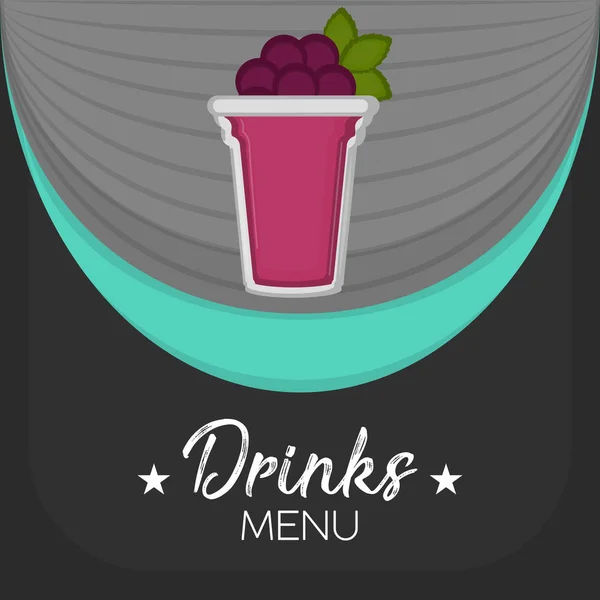 Ilustração do menu Bebidas — Vetor de Stock