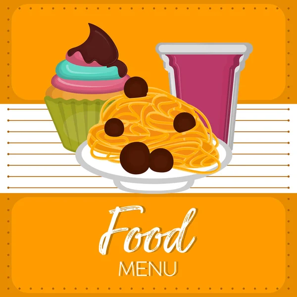 Food menu illustration — Stock Vector