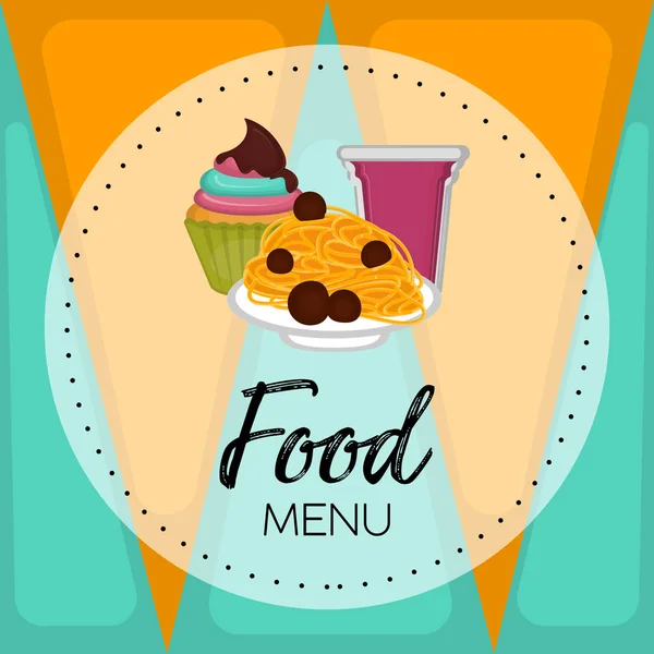 Voedsel menu afbeelding — Stockvector