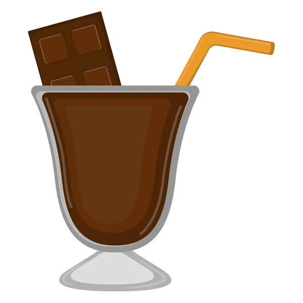 Geïsoleerd chocolade glas — Stockvector