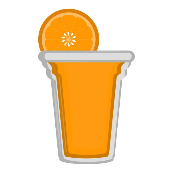 Oranžové koktejlové sklo — Stockový vektor