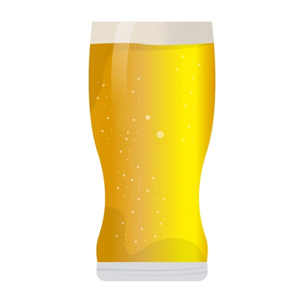Verre à bière isolé — Image vectorielle