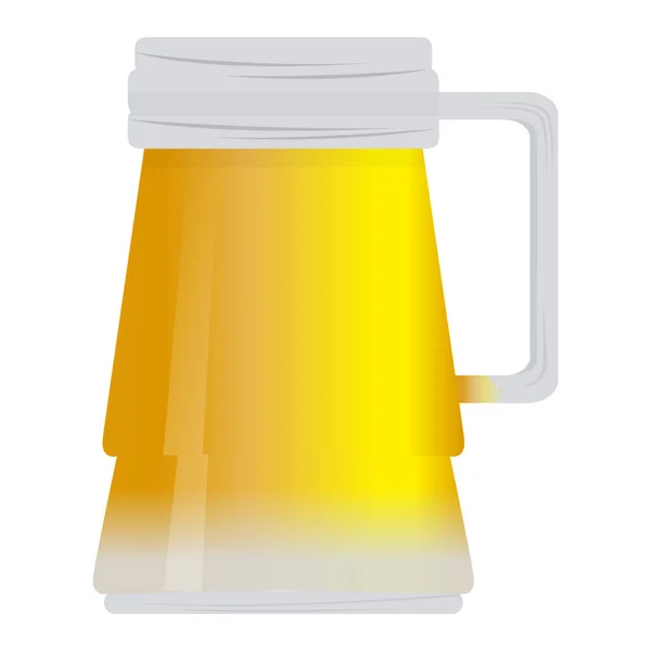 Caneca de cerveja isolada — Vetor de Stock