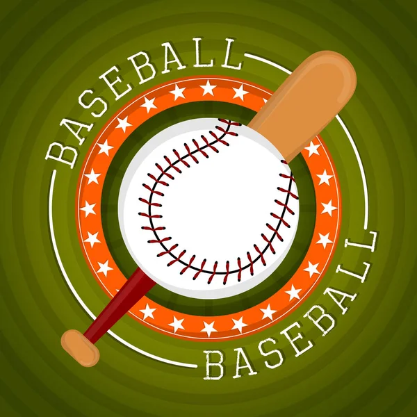 Illustrazione poster baseball — Vettoriale Stock