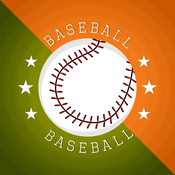 Illustrazione poster baseball — Vettoriale Stock