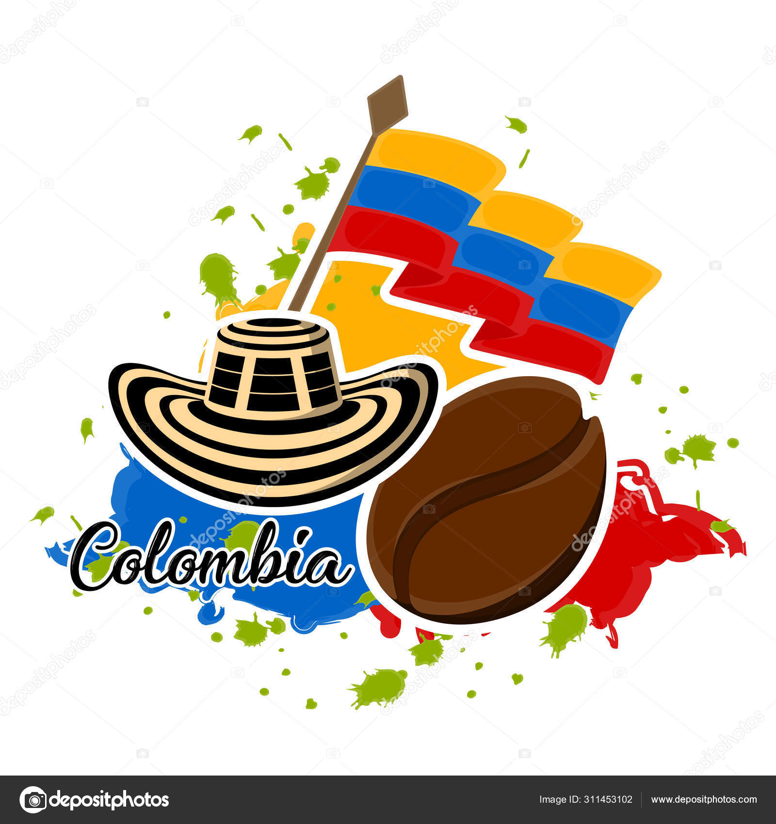 Premium Vector  Isolated colombian traditional hat colombia vector  illustration