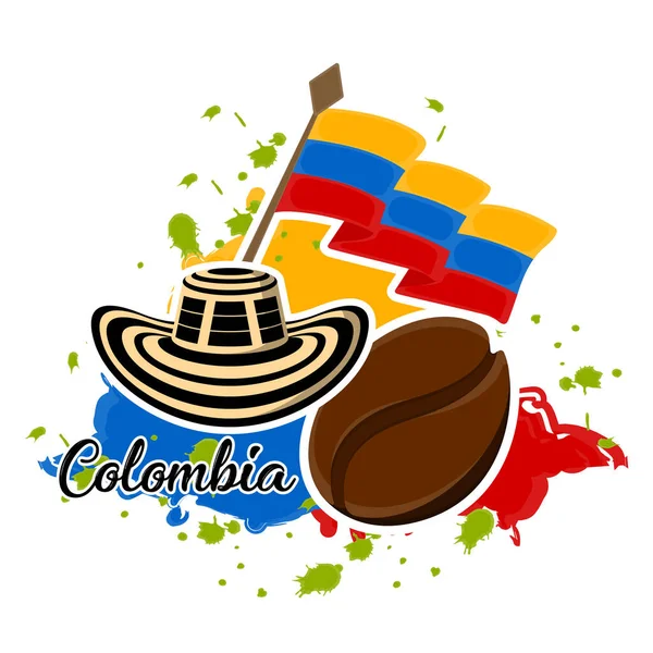 Imagen representativa de Colombia — Vector de stock