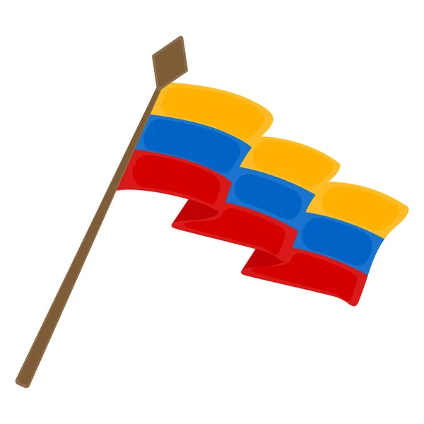 Waving flag of Colombia — Stock Vector