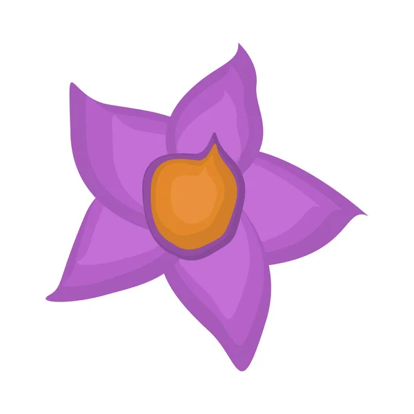 Fleur violette isolée — Image vectorielle