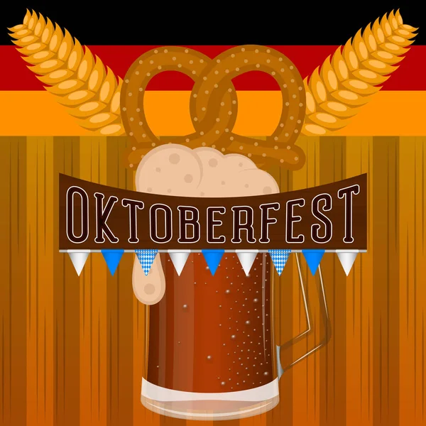 Oktoberfest poszter illusztráció — Stock Vector