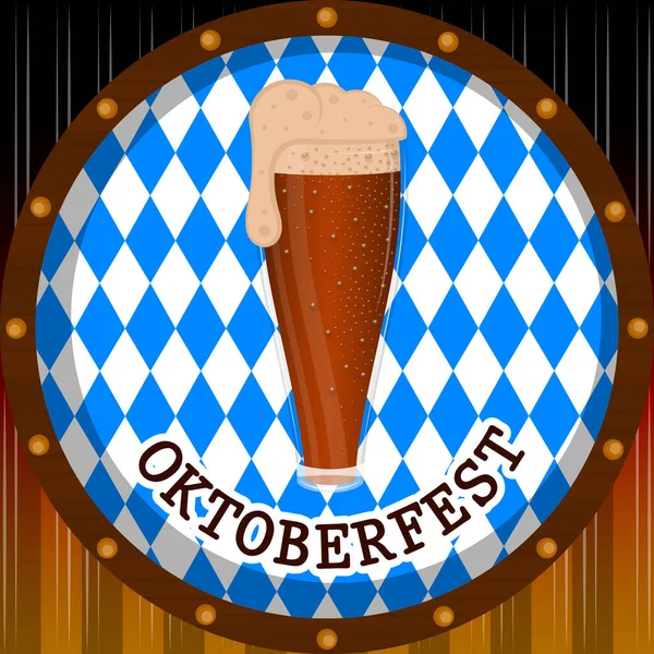 Oktoberfest poster illüstrasyon — Stok Vektör