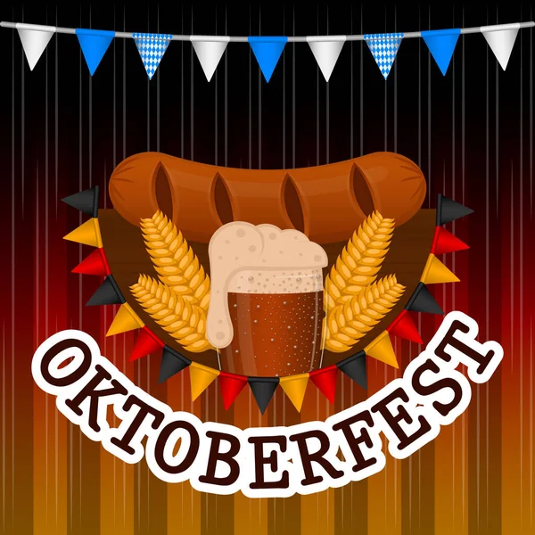 Oktoberfest affisch illustration — Stock vektor