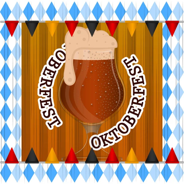 Oktoberfest cartel ilustración — Vector de stock