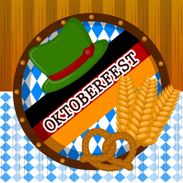 Oktoberfest-Plakatillustration — Stockvektor