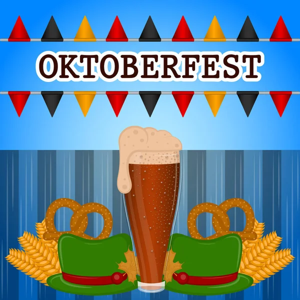 Illustrazione poster Oktoberfest — Vettoriale Stock