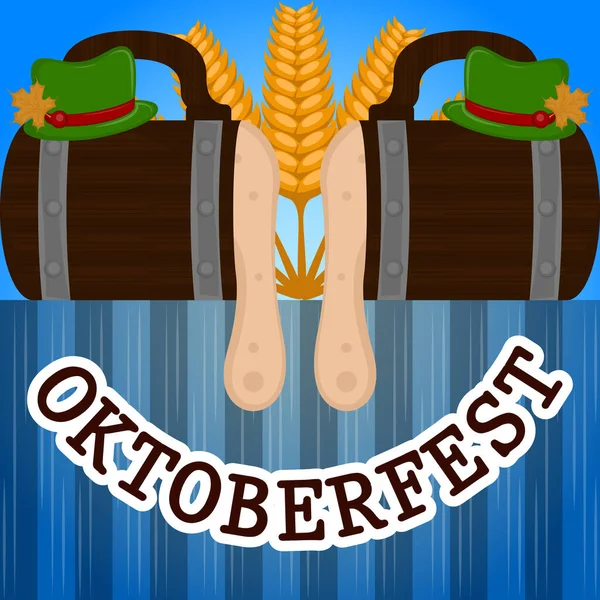 Oktoberfest plakát ilustrace — Stockový vektor