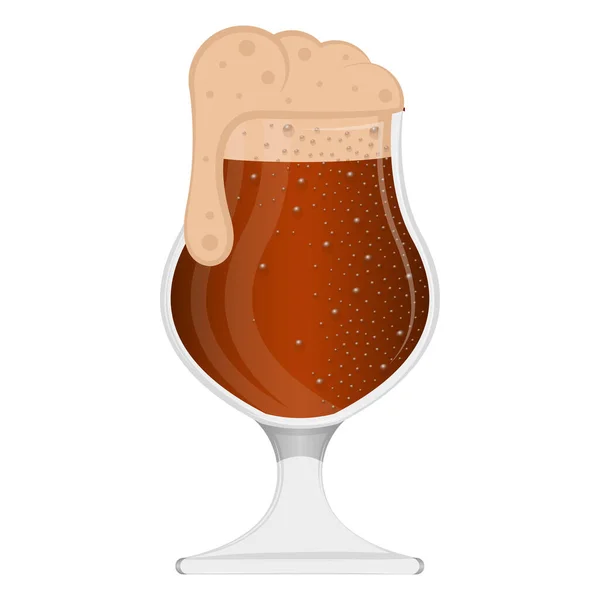 Bierglas mit Schaum — Stockvektor