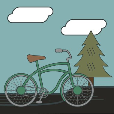 Doğal bir manzaranın üzerinde bisiklet sürmek