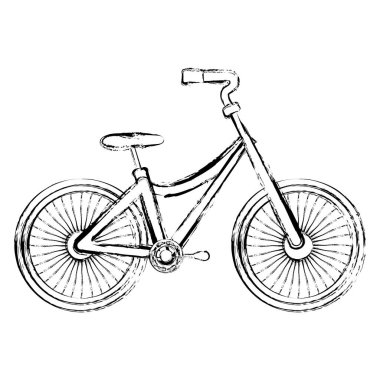 İzole bir bisiklet çizimi.