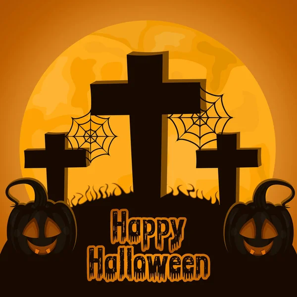 Feliz tarjeta de Halloween — Vector de stock