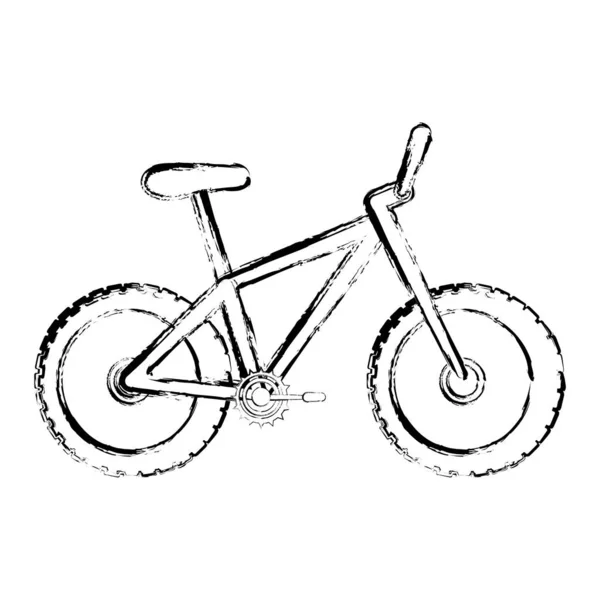 Enskild skiss av en cykel — Stock vektor
