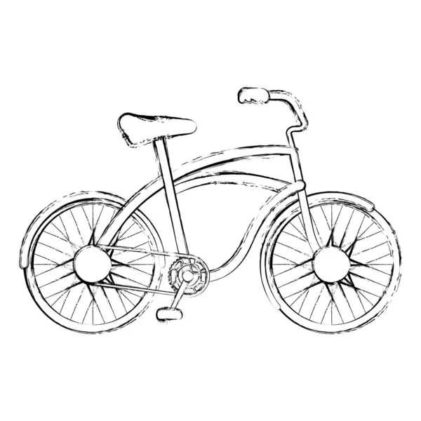 외딴곳에 놓인 자전거 그림 — 스톡 벡터