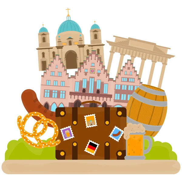 Voyage en Allemagne — Image vectorielle