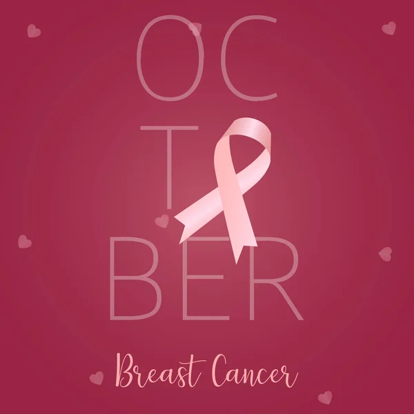 Breast cancer poster — Stock Vector