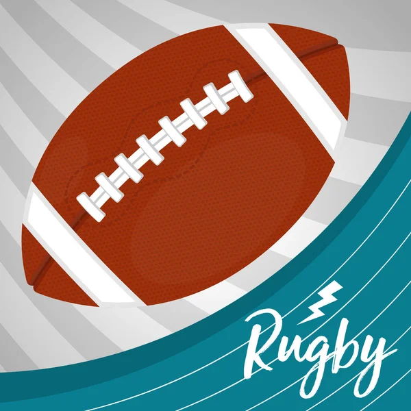 Rugby affisch illustration — Stock vektor